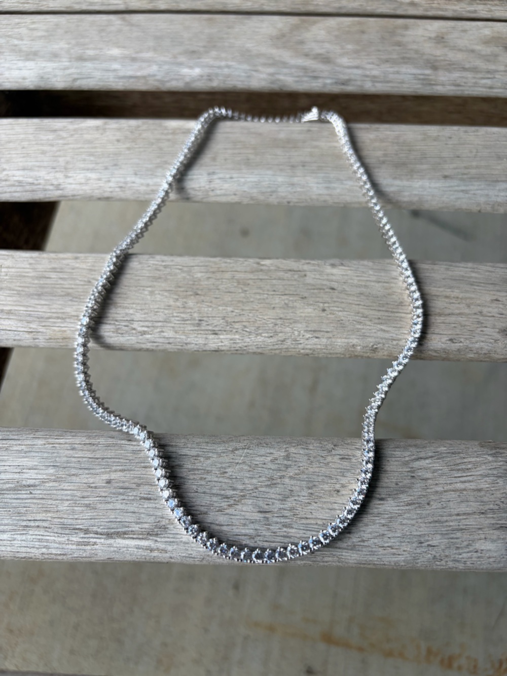 Silver Tennis Necklace - Elegant Sparkle
